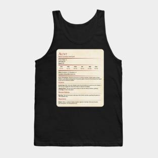 D&D Aunt Statblock Tank Top